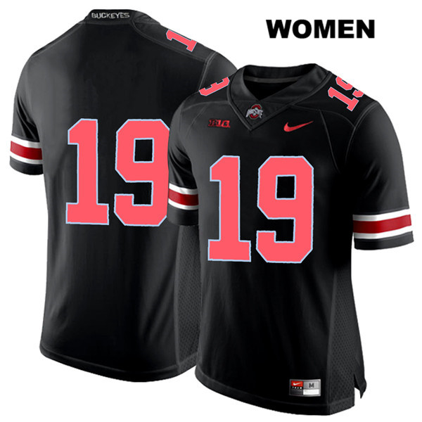 Ohio State Buckeyes Women's Chris Olave #19 Red Number Black Authentic Nike No Name College NCAA Stitched Football Jersey MC19T31YO